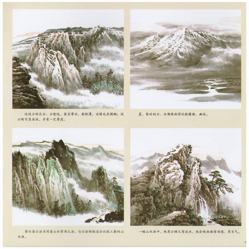 【模写】【伝来】M3847〈謝雲山〉書 中国画 千秋笔墨万里云山\u2014\u2014北海探析中国山水画的四重境界_传统_绘画_探析