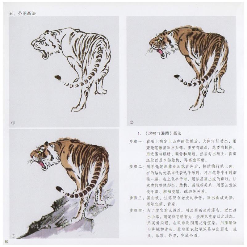 トラ 虎 中国画技法 学画宝典 中国絵画/虎 学画宝典 | 中国美術 芸術