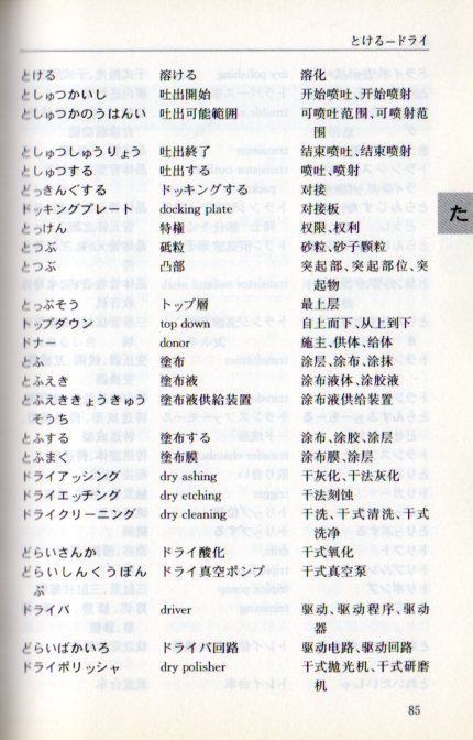 日中中日半導体製造技術用語詞典/Semiconductor Manufact/日中中