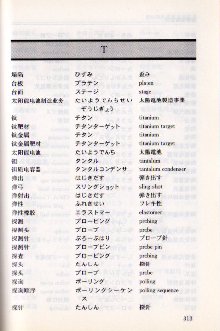 日中中日半導体製造技術用語詞典/Semiconductor Manufact/日中中日半