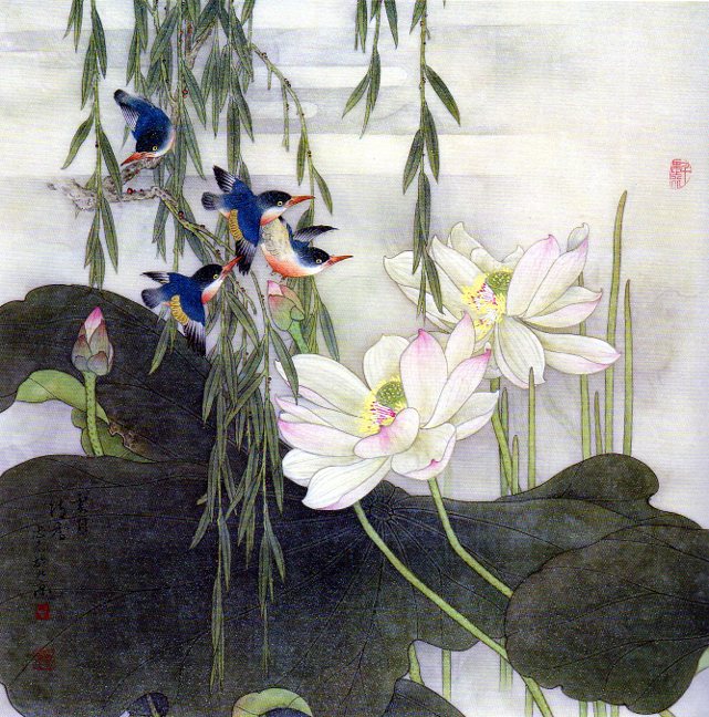中国美術 景徳鎮製 珠山 粉彩 花鳥図 薄胎 花瓶 花入 飾壷 漢詩