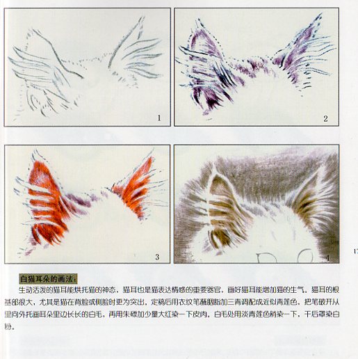 猫絵 水墨画法解析 中国画画法 中国絵画/画猫 技法解析 | 中国