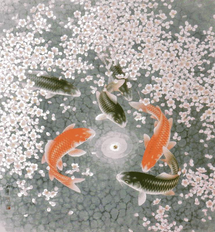 中国画の工筆と写意を融合した作品 作品サイズ：100×55cm 書道 墨 鉄斎書画寶墨（二両）1本 中国文房四宝 : 中国貿易公司