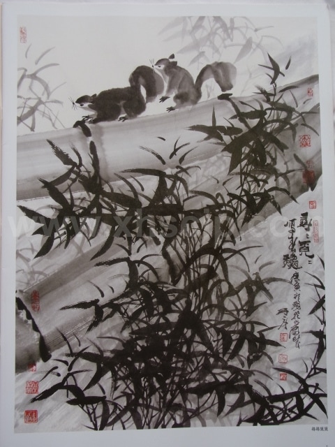 中國画・楊柳青】当代中国画名家精品叢書ー立中蘭竹作品精選 A2超大判