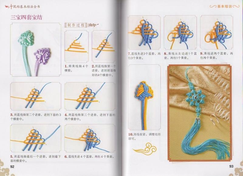 中国伝統工芸 中国結び（中国結芸） 技法書 2冊「服飾結」「盤扣結」 中国結び基本結法(中国結び編み方 中国語書籍 手芸 中国结基本