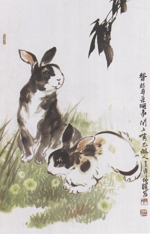 ◇中国美術◇ ウサギ ヒツジ 兎 羊 中国画技法 学画宝典 中国絵画/兔 羊 学画宝典