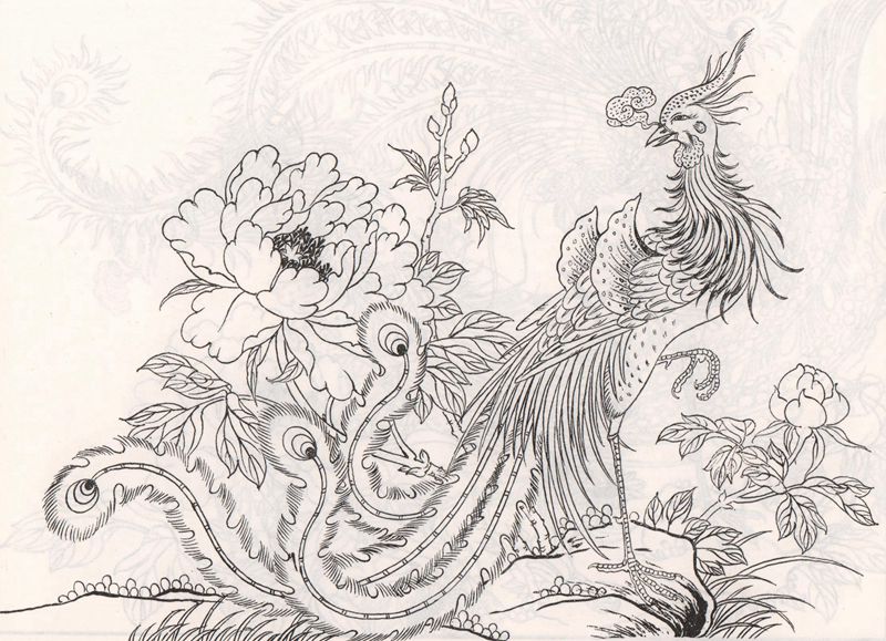 蘇繍の図鑑 精品白描 伝統文様 下地 創作資料 中国線描画稿 中国