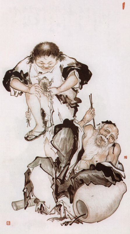 中国美術 佛画 巻物 傅香 絵［八十七仙人図］紙本　肉筆　32！ 中国美術 佛画 巻物 傅香 絵［八十七仙人図］紙本 肉筆