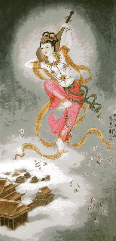 てんにょ 飛天仕女画法 中国画技法 中国絵画/飞天仕女画法