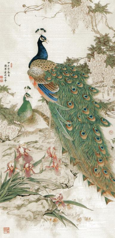 くじゃく 工筆重彩孔雀画法 中国画技法 中国絵画/工笔重彩