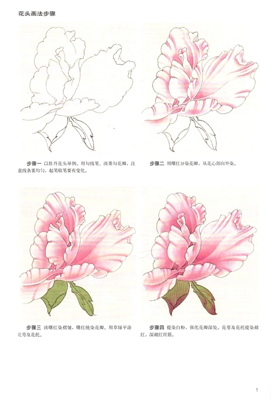 かちょう 彩墨工筆花鳥画法 中国画技法 中国絵画/彩墨工笔花