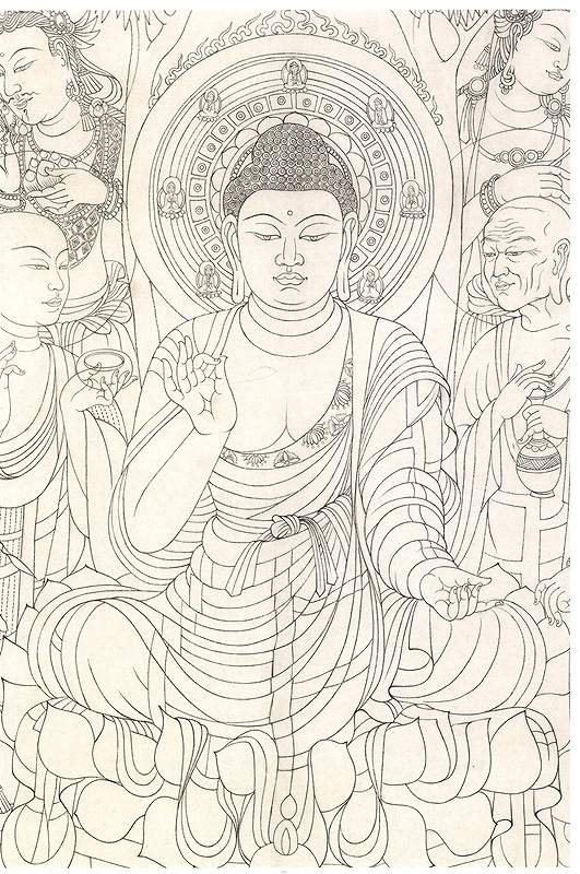 額　色紙　中国画［敦煌壁画 佛画］肉筆 送料込み！ 額 色紙 中国画［敦煌壁画 佛画］肉筆 送料込み！ - メルカリ