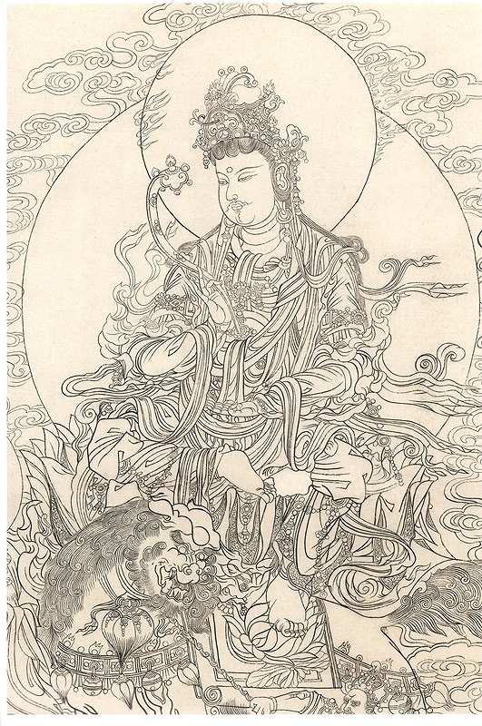 □T006-敦煌壁画-不空羂索観音384窟 A3-1200 - 仏画工房 楽詩舎 ネット