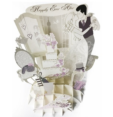 結婚祝い 立体切り絵 グリーティングカード ポップアップカード 结婚祝福卡 立体手工贺卡 3d剪纸 伝統工芸品市場 新華書城