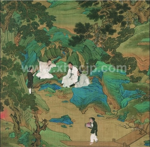 仇英（一） 呉門画派 一仙山楼閣図 中国古代画派大図範本 中国絵画