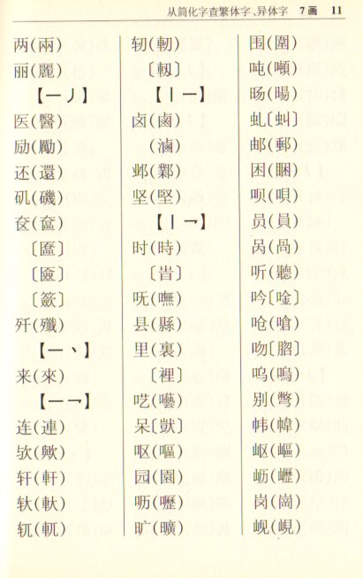 簡体字繁体字異体字速査手帳 中国語字典/简化字繁体字异体