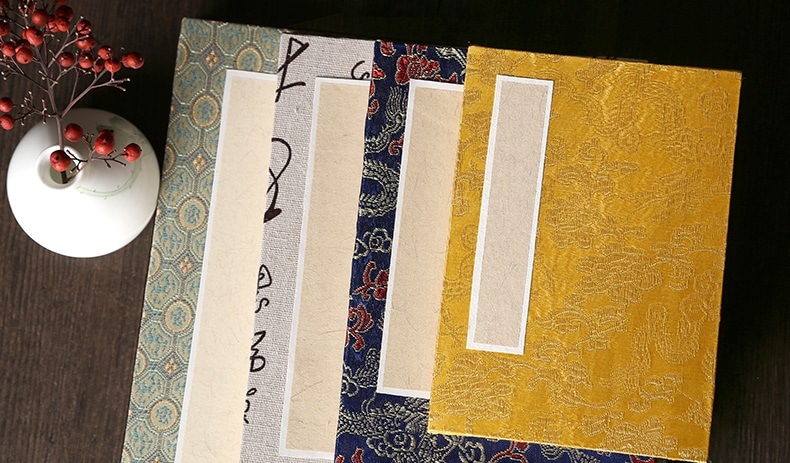 折本（屏風折） 厚紙タイプ コンパクトサイズ 17x12 表面は生宣紙 裏面