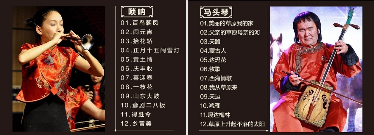 中国民族音楽伝奇 10枚入り 筝 二胡 ひょうたん笛 揚琴 琵琶 笙