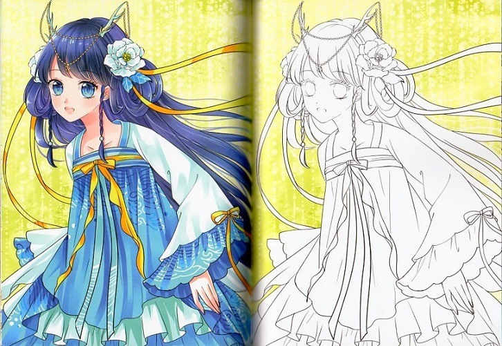 奇幻美少女 公主塗色 中国語版大人の塗り絵/奇幻美少女 公主涂色