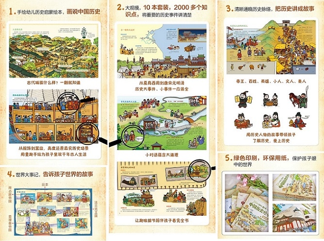 我々の歴史 子供趣味 中国歴史絵本 全10冊セット 中国語絵本/ 我