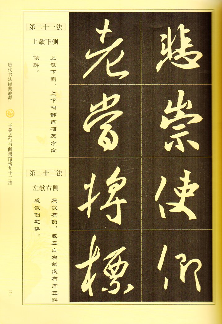 王義之行書間架結構九十二法 歴代書道教程 中国語書道/书法