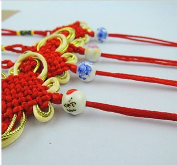 幸せを呼ぶ 陶器ビーズ 寿 喜 縁起もの 山水風 水墨画 丸型 四角