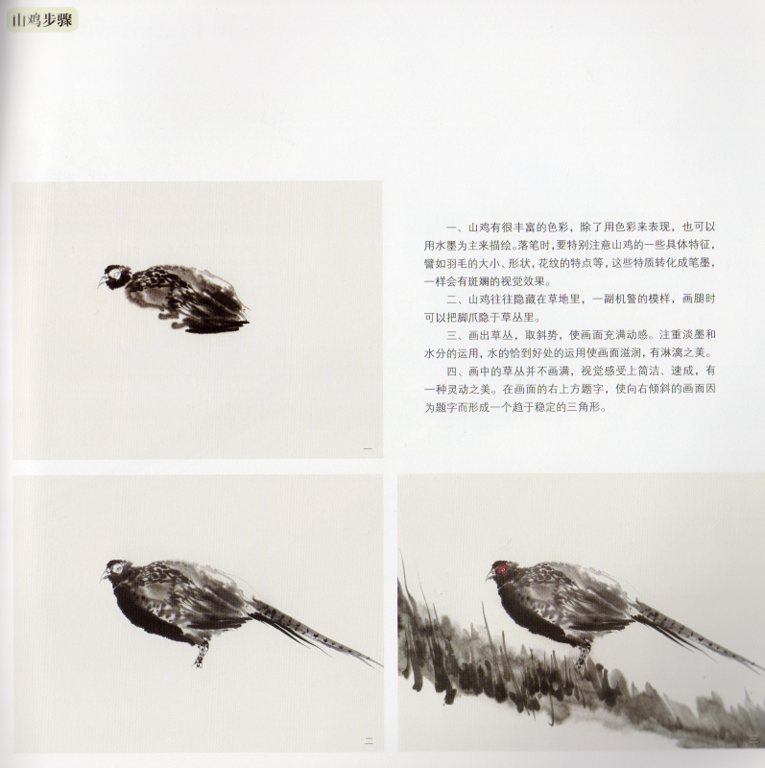 鶏 国画名師課徒稿 中国画技法 中国絵画/鸡 国画名师