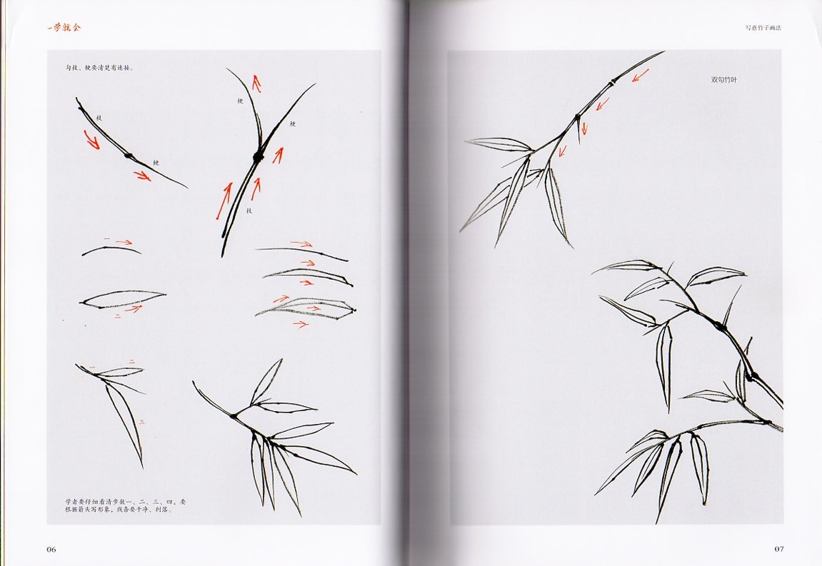 写意竹画法 勉強すればすぐに描ける 水墨画技法書 中国絵画/写意竹子画