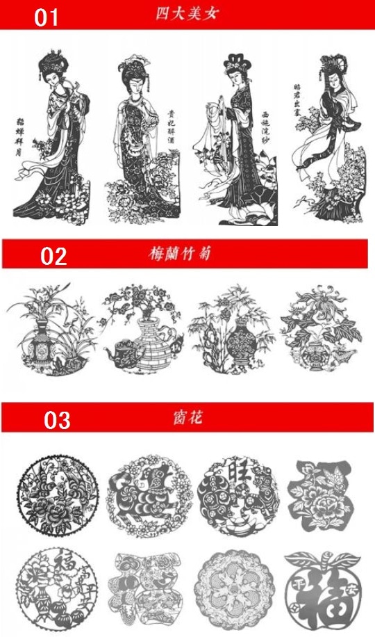 【新品、貴重】中国、切り絵、40年前程度の作品 新品、貴重】中国、切り絵、40年前程度の作品