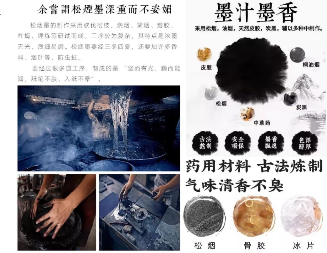 書法墨汁 100g 書道用 六品堂 文房四宝/六品堂墨汁书法专