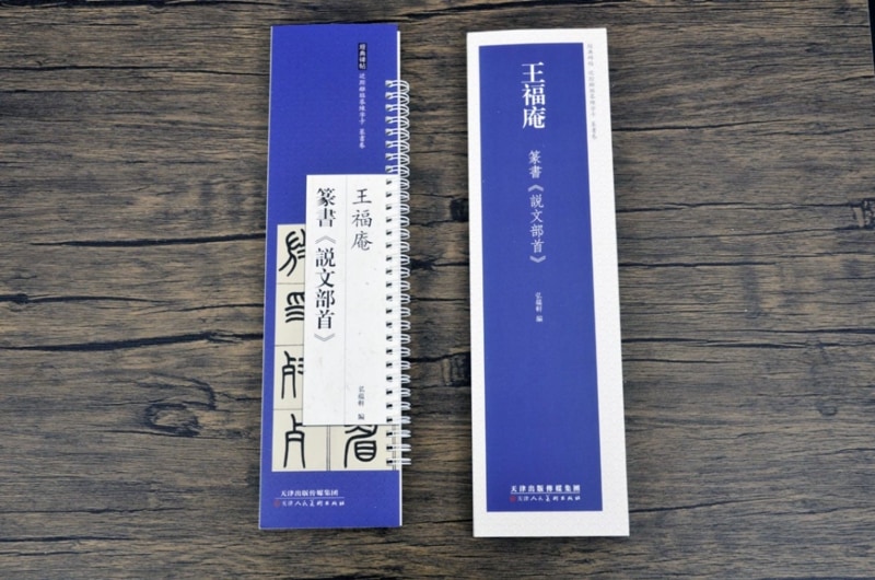 王福庵 篆書巻 説文部首 経典碑帖 カード式近距離臨書手本 中国語書道