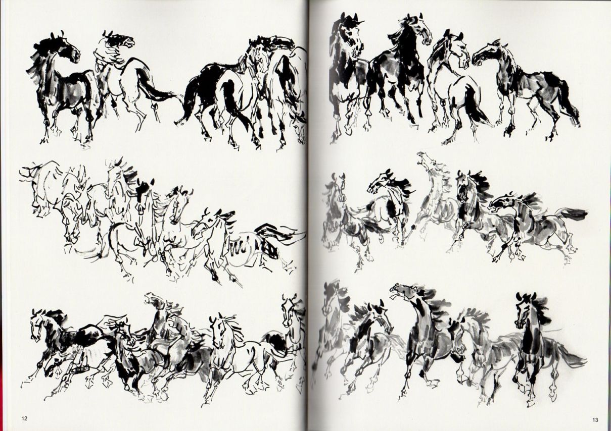 馬の描き方 国画基礎 彩墨画技法書 中国画の描き方 中国絵画/怎样