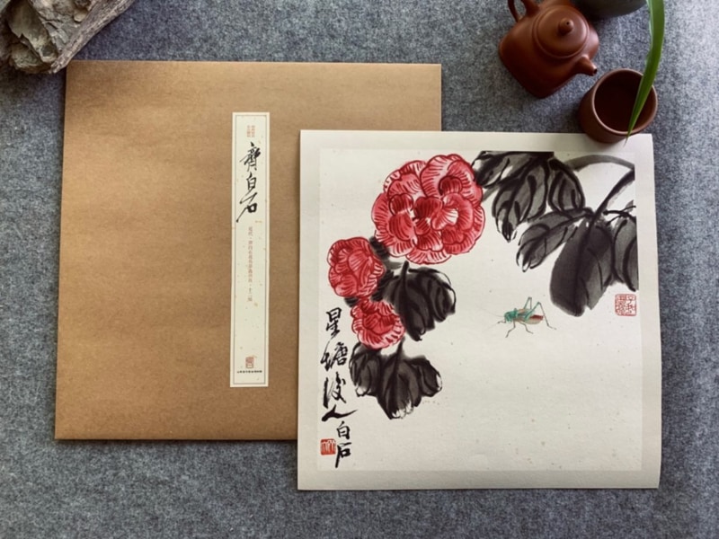 近代 斉白石 花鳥草虫冊頁（12枚） 経典冊頁名品複製 / 近代 齐