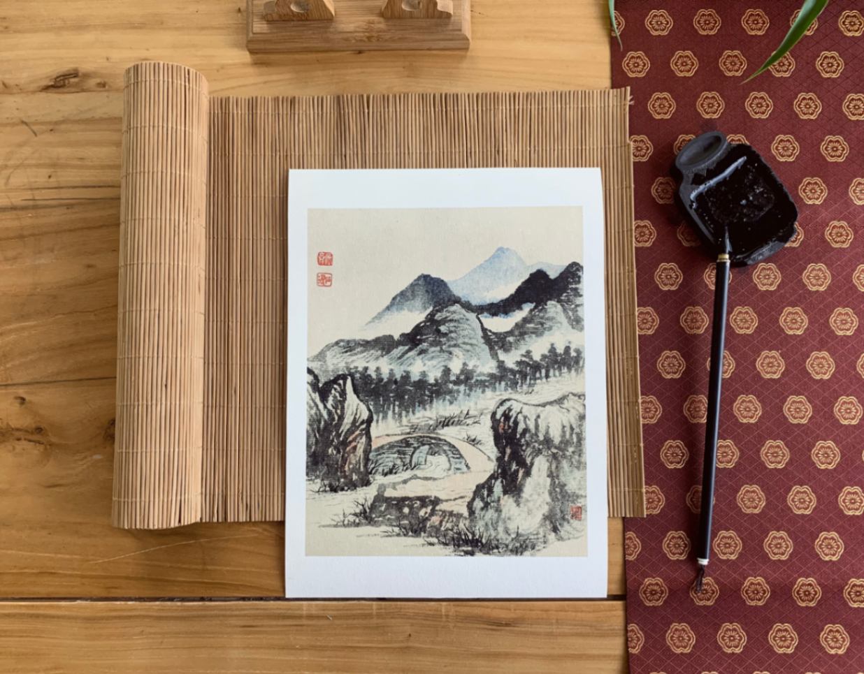 清 石濤 着色山水冊頁（10枚） 古代経典冊頁名品 / 清 石涛 设色  