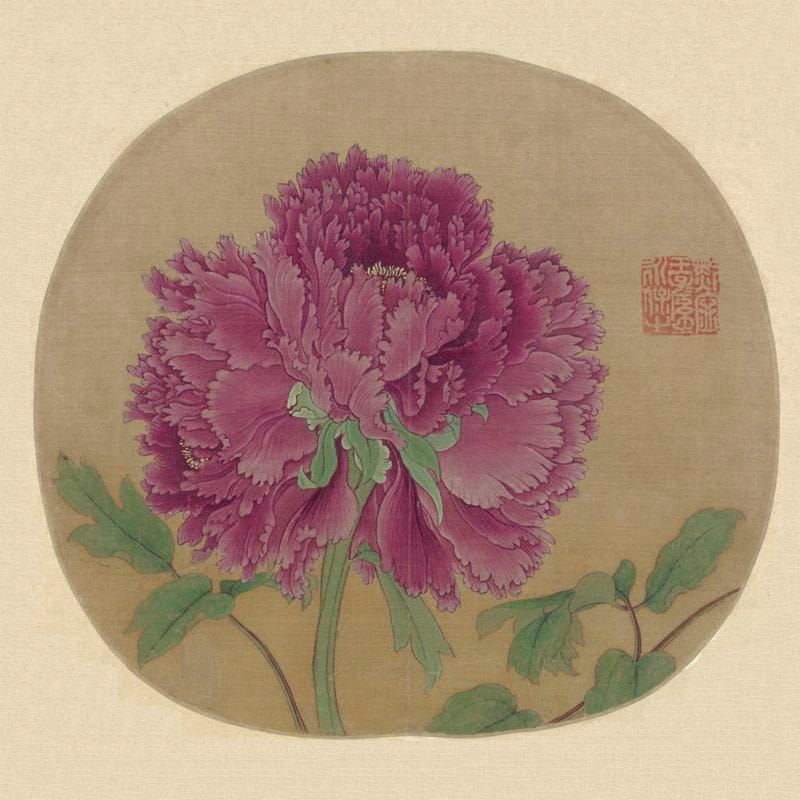 牡丹図』 佚名 宋 額画 高質印刷アート / 宋・佚名『牡丹图