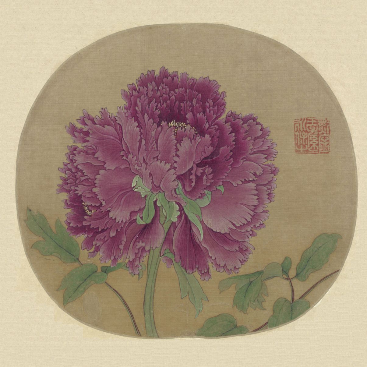 牡丹図』 佚名 宋 額画 高質印刷アート / 宋・佚名『牡丹图