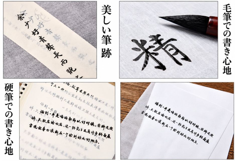 中国書法作品　肉筆紙本　【愛新覚羅兆基 柳宗元詩】(S-10) 超薄型書法専用紙 半透明なぞり書き習字 90枚入り 中国安徽宣紙/超薄