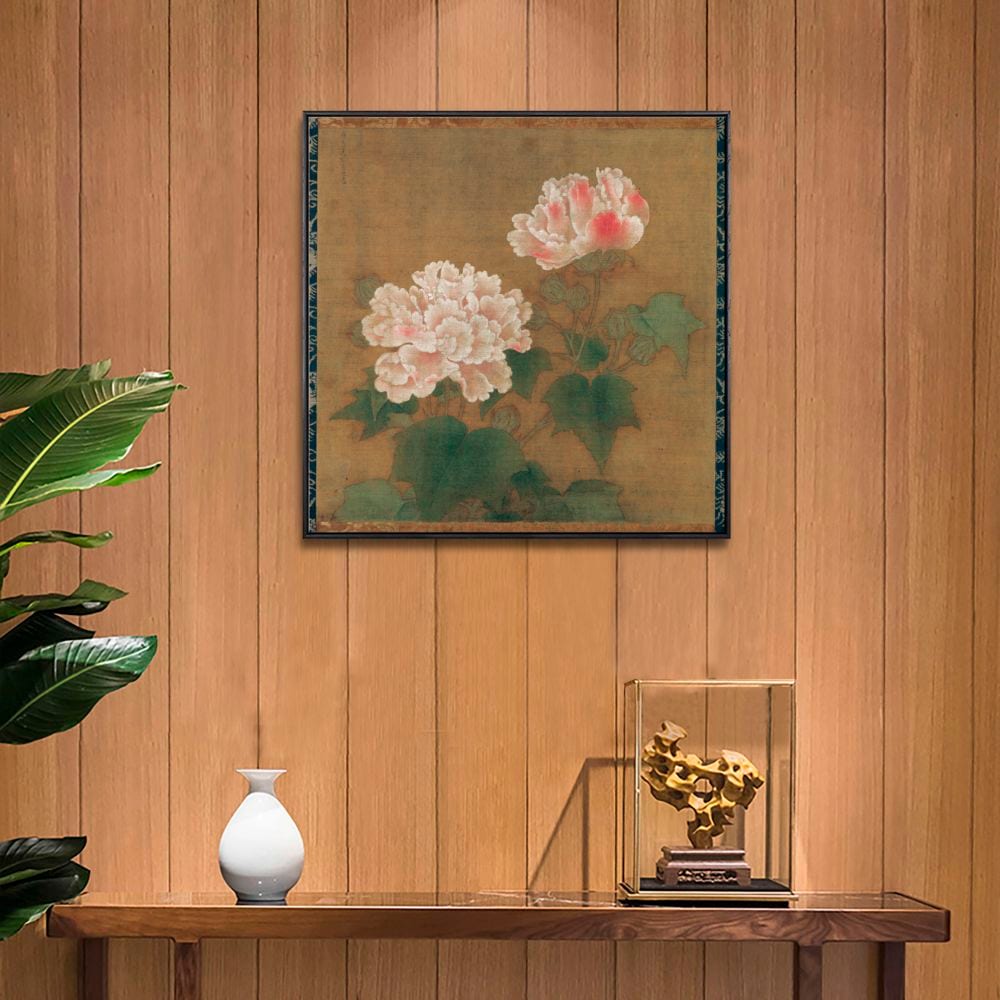 紅白芙蓉図頁』 李迪宋額画高質印刷アート/ 宋·李迪《红白