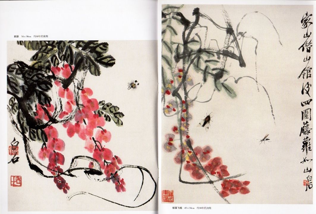 藤 ふじ 斉白石画譜 中国絵画/紫藤 齐白石画谱 | 中国美術
