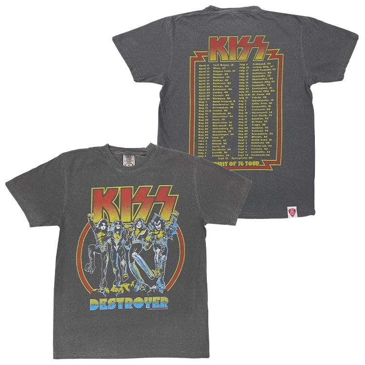 KISS★地獄の美女軍団❤︎DESTROYER ビッグTシャツ1点モノ DESTROYER 地獄の軍団Tシャツ(ヴィンテージ/グレー) | UDO OFFICIAL SHOP