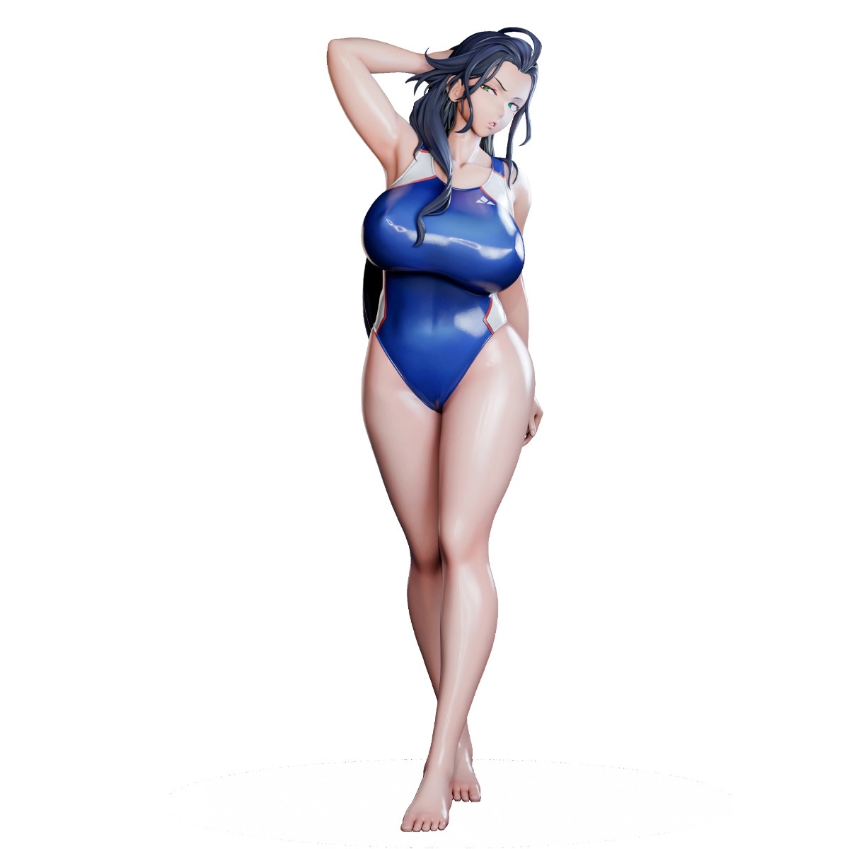 よし男先生オリジナルイラスト 女上司 競泳水着Ver. - 完成品 