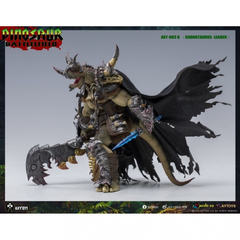 ダイナソー・バトルフィールド AXY003B 肉食トロサウルス部族首長(グリーン) 1/12スケール可動フィギュアの商品画像