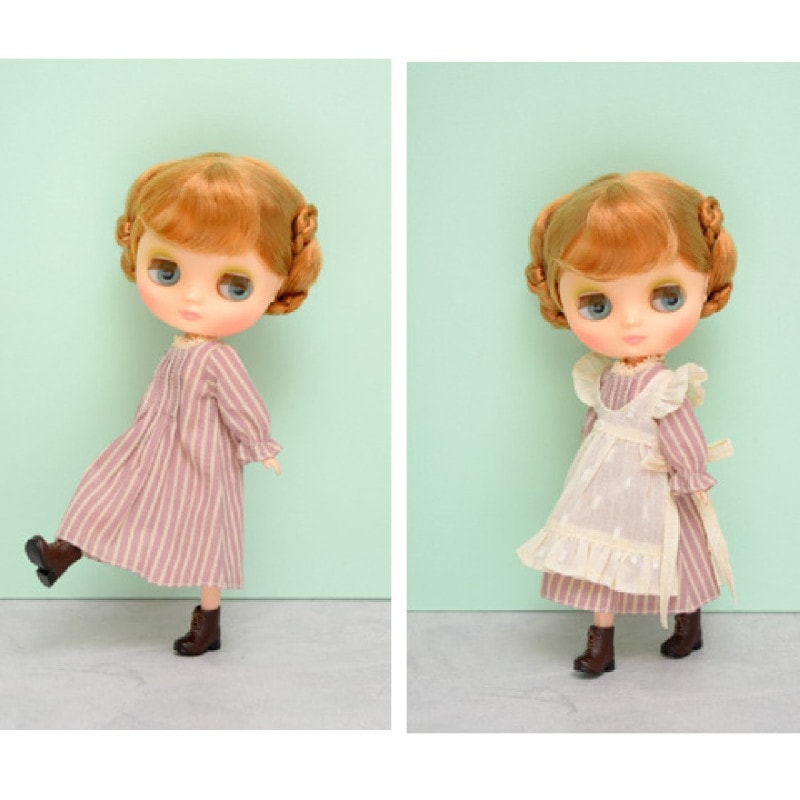 Junie Moonプロデュース Dear Darling Fashion for Dolls エプロン付きピンタックワンピース(20cmドール用) ラベンダーの商品画像