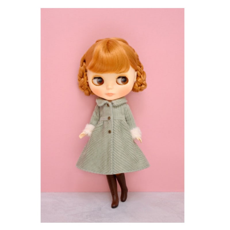 Junie Moonプロデュース Dear Darling Fashion for Dolls フレアコート(22cmドール用) スモーキーブルーの商品画像