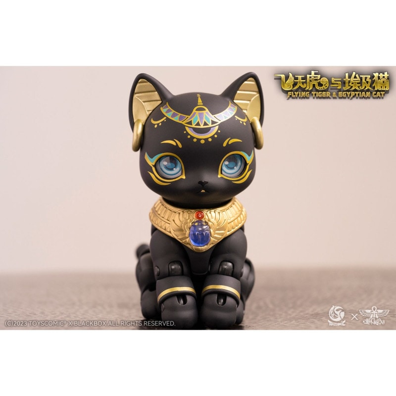TOYSCOMIC×BLACKBOX ブラックボックスアクションペットシリーズ第1弾 フライングタイガー&エジプトキャット 10CMコレクションフィギュア バステトの商品画像