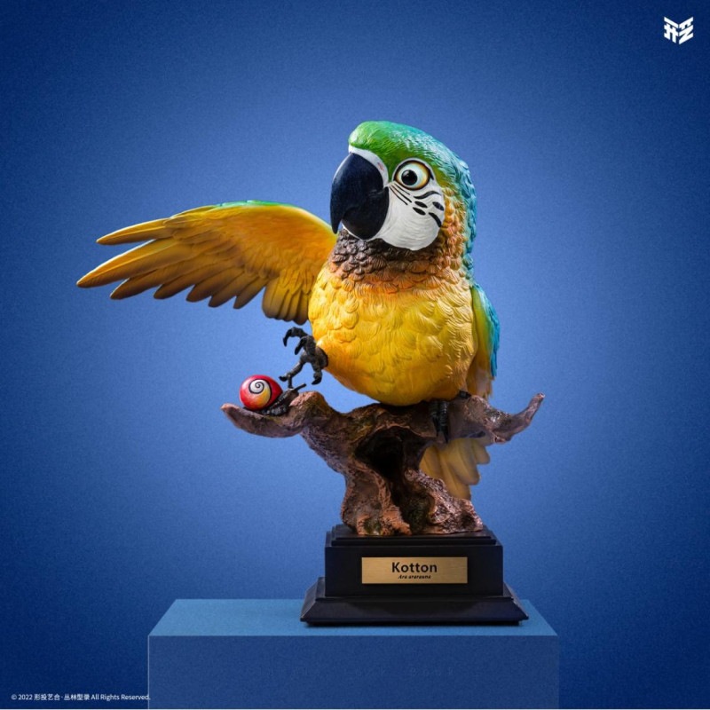 『JUNGLE LOOKBOOK』シリーズ 001 ルリコンゴウインコ コットン レジンスタチューの商品画像