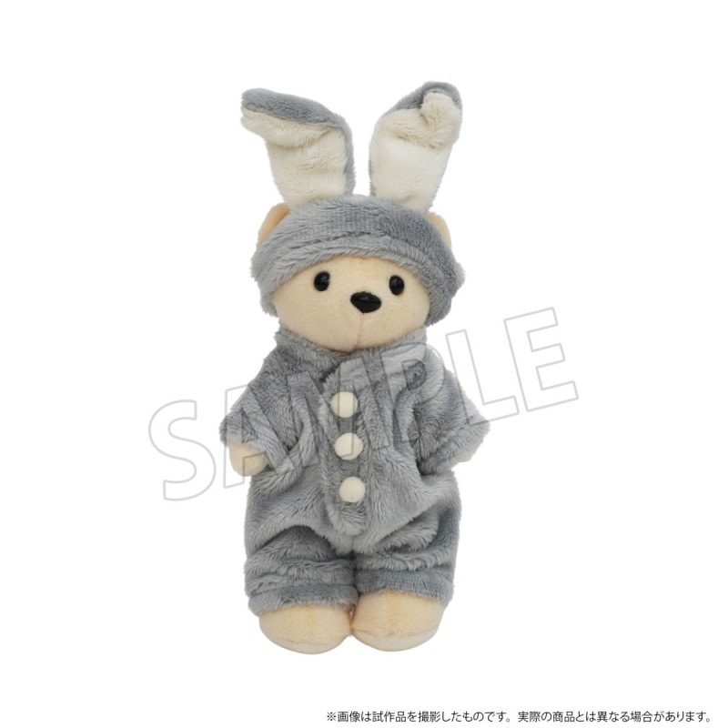くまめいと ルームウェアうさぎターバンセット ぬいぐるみ用衣装 グレーの商品画像