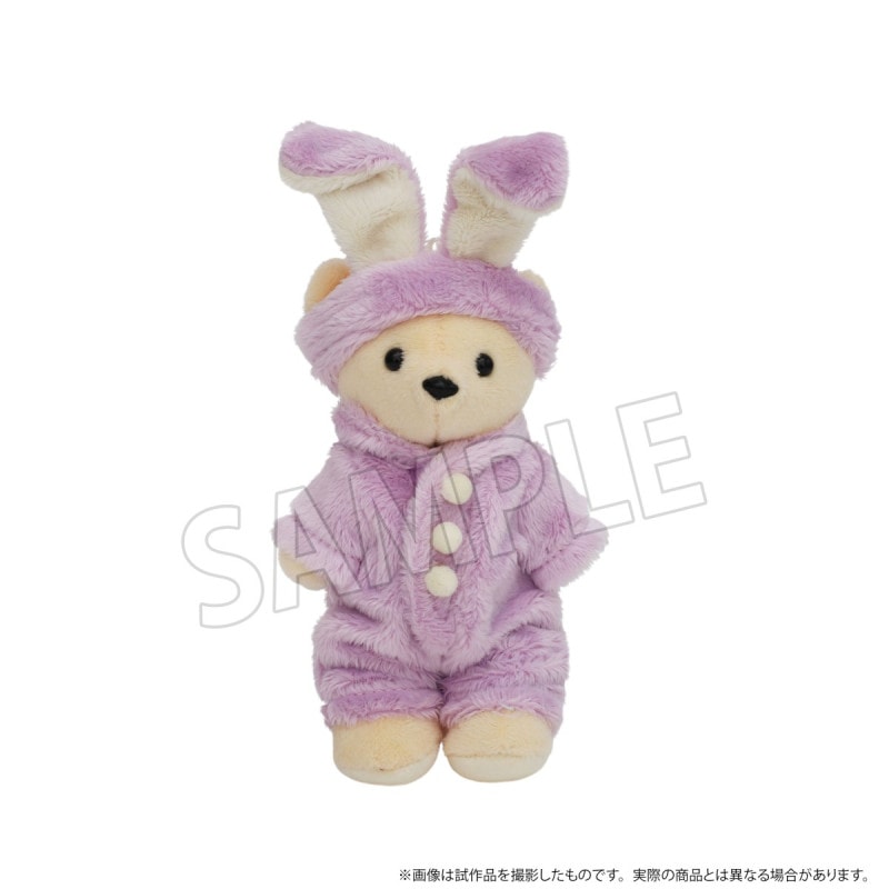 くまめいと ルームウェアうさぎターバンセット ぬいぐるみ用衣装 紫の商品画像
