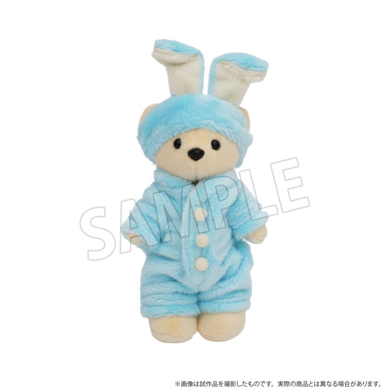 くまめいと ルームウェアうさぎターバンセット ぬいぐるみ用衣装 青の商品画像