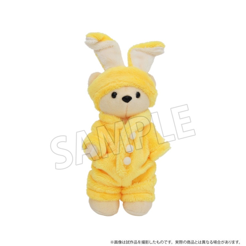 くまめいと ルームウェアうさぎターバンセット ぬいぐるみ用衣装 黄の商品画像